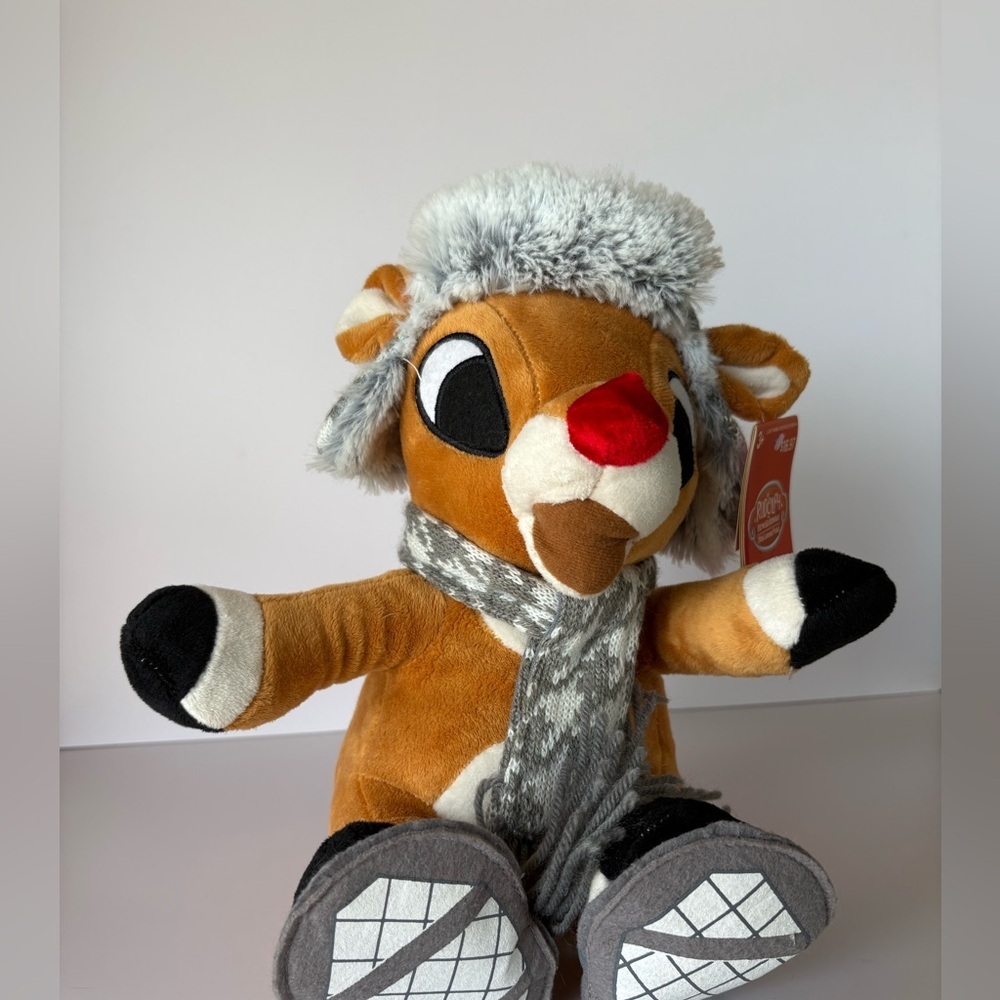 NWT Gemmy Industries Animated Rudolph the Red-Nosed Reindeer Plush Stuffed Toy